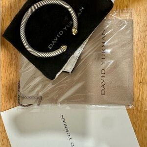 David Yurman Silver and Gold Cable Bracelet
